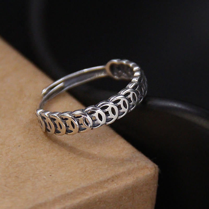 Nimara Ritual Vintage Copper Coin Design Luck Adjustable Ring