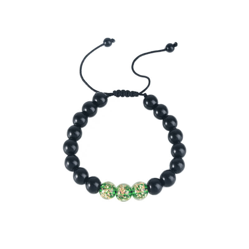 Nimara Ritual Black Obsidian Luminous Glowstone Strength Bracelet