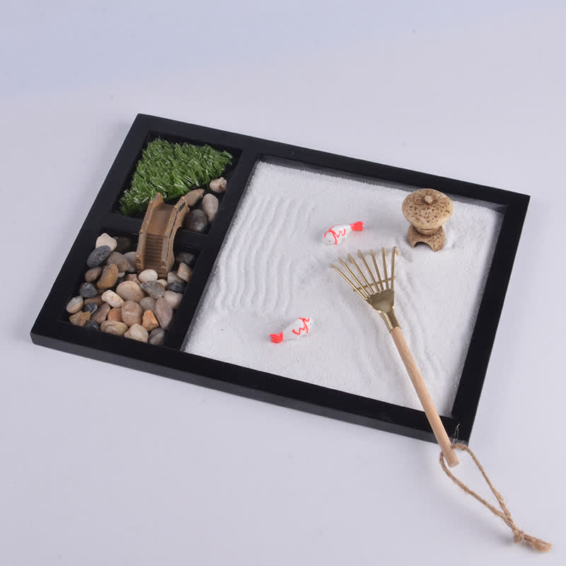 Nimara Ritual Koi Fish Small Bridge Calm Peace Meditation Zen Garden Decoration