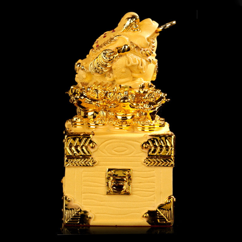 Nimara Ritual Feng Shui Money Frog Statue Luck Wealth Decoration