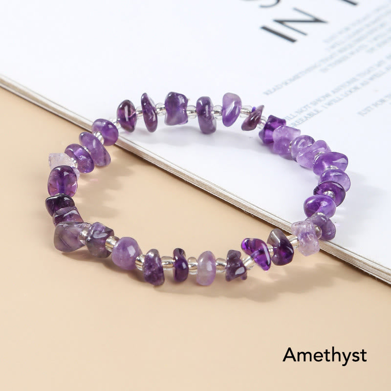 Nimara Ritual Natural Irregular Shape Stone Crystal Meditation Balance Bracelet