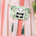 Nimara Ritual Embroidery Lucky Panda Cat Shiba Inu Deer Rabbit Fox Flower Cute Animal Hanfu Bag Crossbody Bag Shoulder Bag