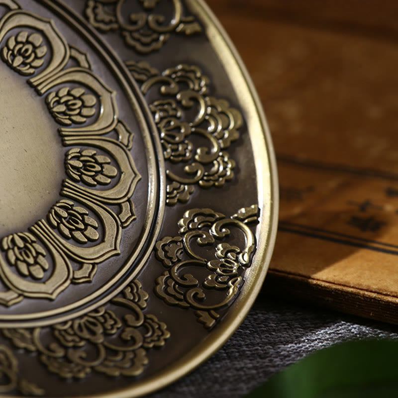 Nimara Ritual Lotus Dragon Phoenix Eight Auspicious Symbols Zinc Alloy Incense Stick Holder Healing Incense Burner Decoration