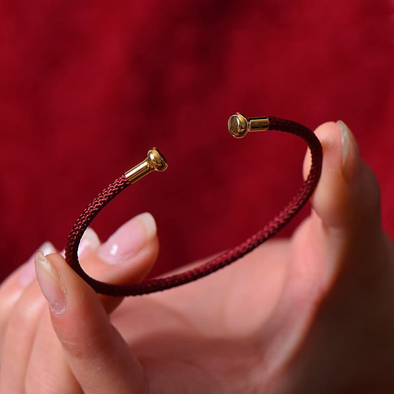 Nimara Ritual Simple Design Handmade Luck Braid String Cuff Bracelet