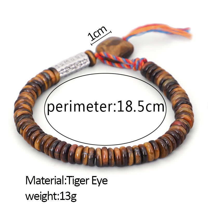 Nimara Ritual Tibetan Tiger Eye Om Mani Padme Hum Protection Power Bracelet