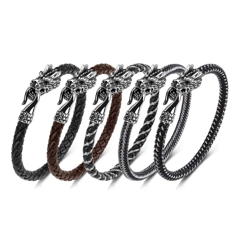 Nimara Ritual Dragon Titanium Steel Protection Luck Bracelet