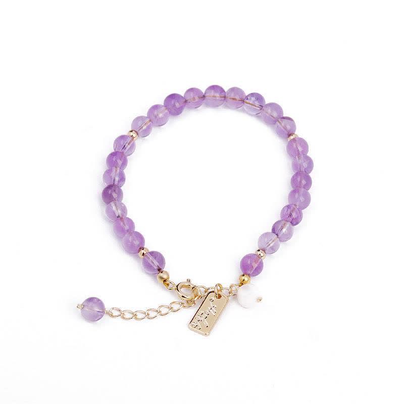 Nimara Ritual Natural Amethyst Crystal Relieves Stress Bracelet