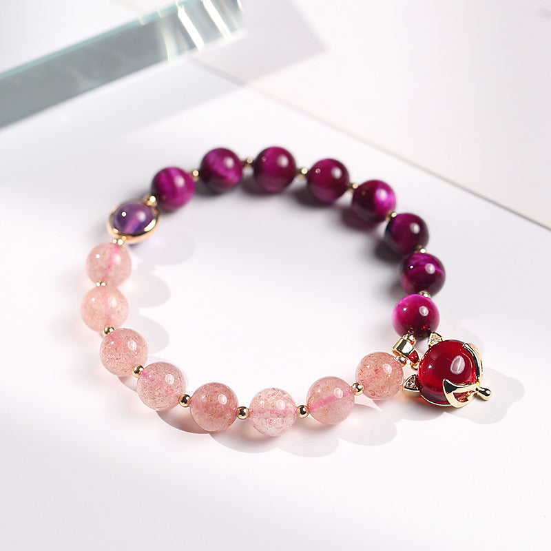 Nimara Ritual Natural Strawberry Quartz Pixiu Love Bracelet