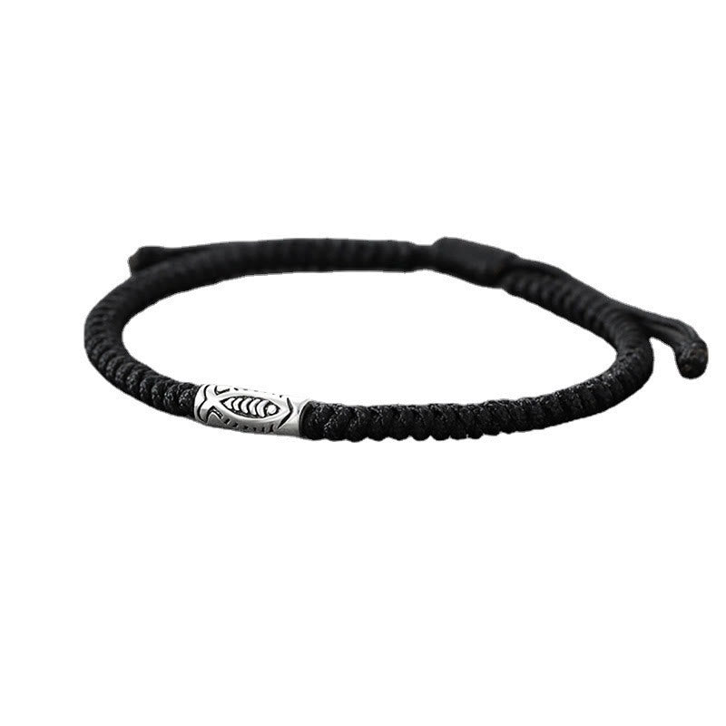 Nimara Ritual Tibet Koi Fish Wealth Black String Bracelet