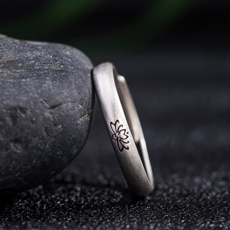 Nimara Ritual 925 Sterling Silver Lotus Flower Enlightenment Ring