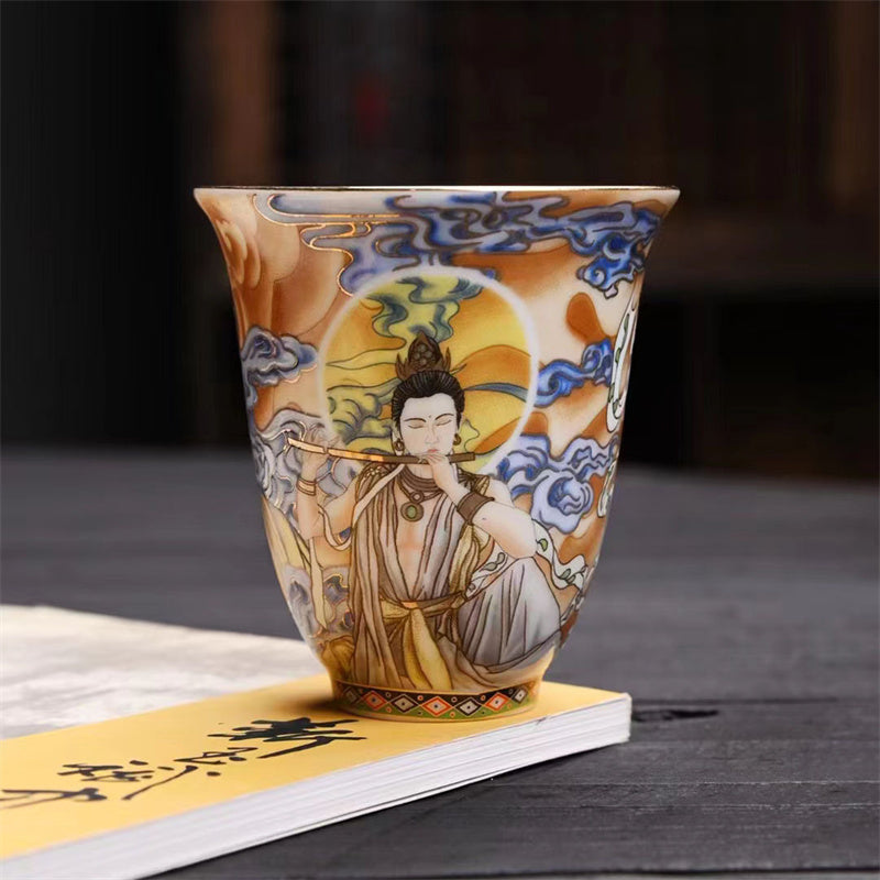 Nimara Ritual Dunhuang Color Flying Apsaras Teacup Kung Fu Tea Cup