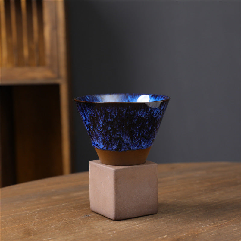 Nimara Ritual Retro Kiln Change Ceramic Coffee Mug Tea Latte Espresso Coffee Cup With Base 200ml