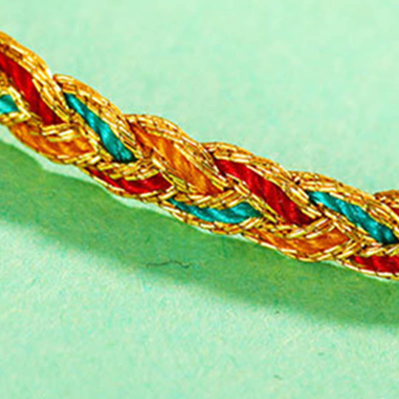 Nimara Ritual Handmade Multicolored Dragon Scale Pattern Braid String Bracelet