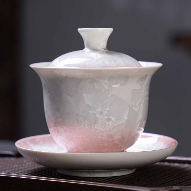 Nimara Ritual Traditional Glaze Ceramic Gaiwan Sancai Teacup Kung Fu Tea Cup And Saucer With Lid 180ml