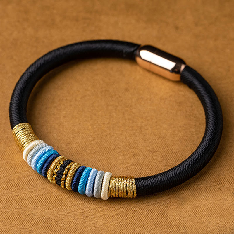 Nimara Ritual Tibetan Handmade King Kong Knot Protection Magnetic Buckle Braided Bracelet
