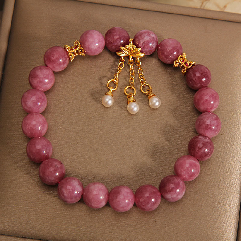 Nimara Ritual Pink Tourmaline Lotus Flower Positive Bracelet
