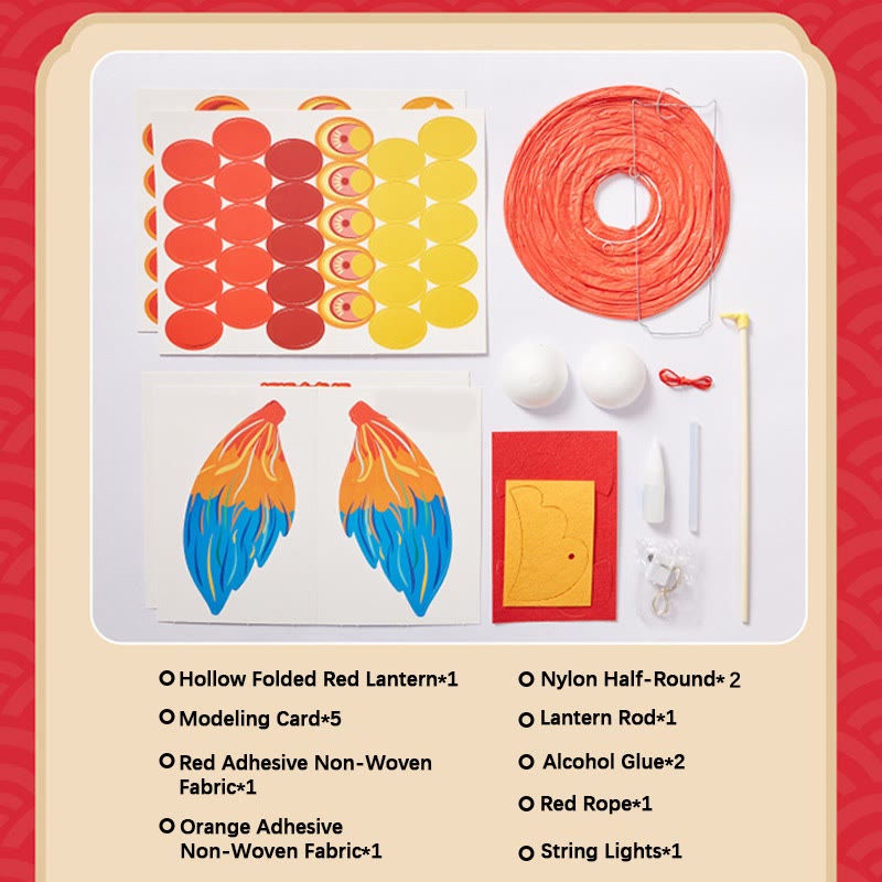 Nimara Ritual DIY Good Luck Koi Fish Paper Lantern Lamp Mid-Autumn Festival Child Kids Lantern Decoration