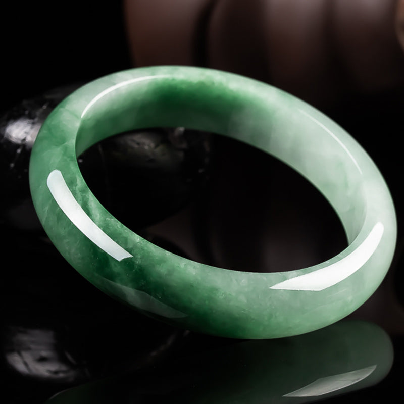 Nimara Ritual Natural Jade Fortune Blessing Bangle Bracelet