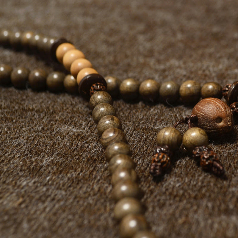 Nimara Ritual Tibetan Sandalwood Protection Charm Mala Bracelet