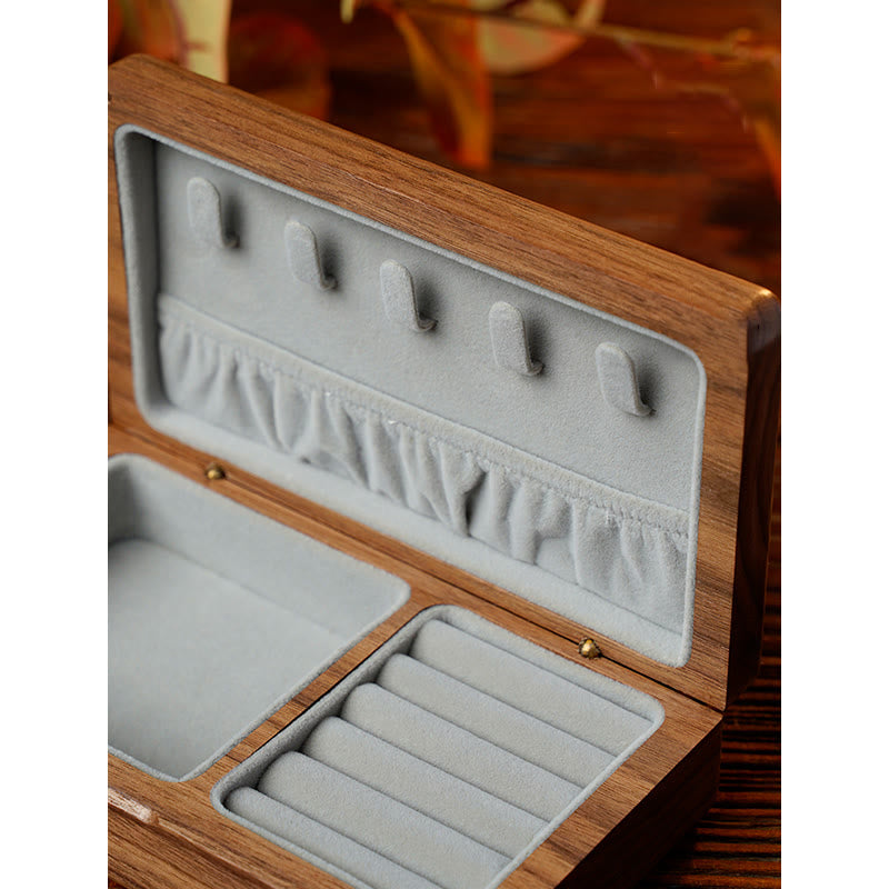 Nimara Ritual Vintage Handmade Black Walnut Wood Jewelry Storage Box Wooden Gift Box