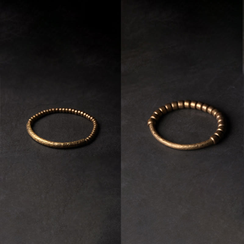 Nimara Ritual Simple Design Copper Brass Bead Luck Wealth Bracelet