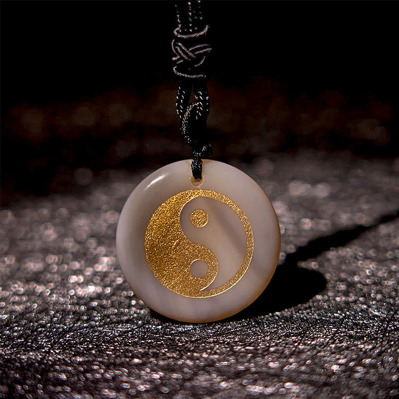 Nimara Ritual Various Crystal Amethyst Tiger Eye Green Aventurine Yin Yang Spiritual Necklace Pendant