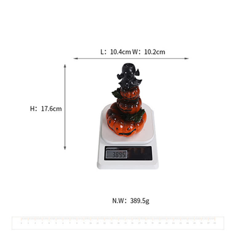 Nimara Ritual Halloween Pumpkins Ghost Resin Backflow Smoke Fountain Incense Burner Decoration