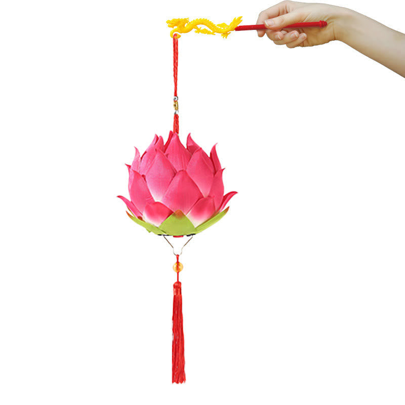 Nimara Ritual DIY Lotus Flower Dragon Lantern Tassel Lamp Decoration