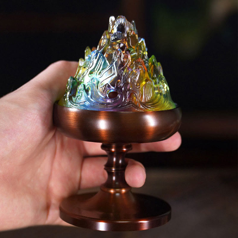 Nimara Ritual Liuli Crystal Mountain Healing Meditation Incense Burner