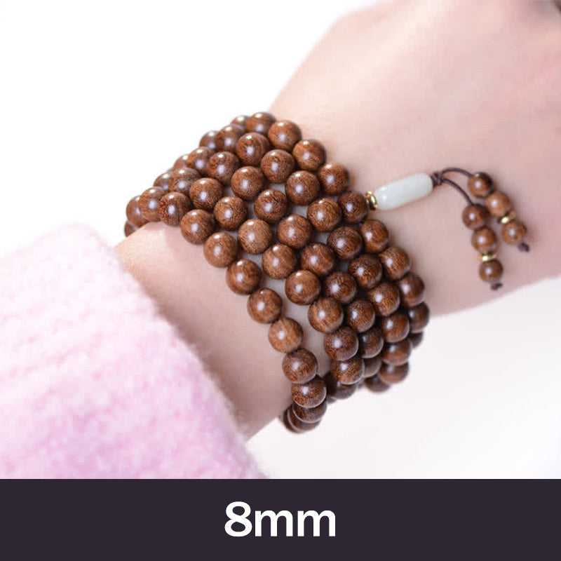 Nimara Ritual 108 Mala Beads Rosewood Jade Calm Bracelet