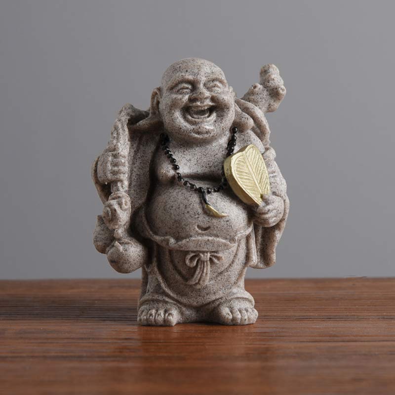 Nimara Ritual Laughing Buddha Resin Statue Blessing Home Decoration