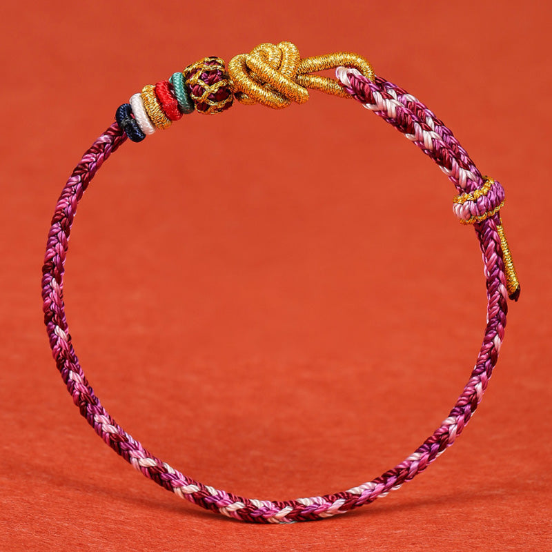 Nimara Ritual Handmade Dunhuang Colorful Rope Protection Braid String Bracelet