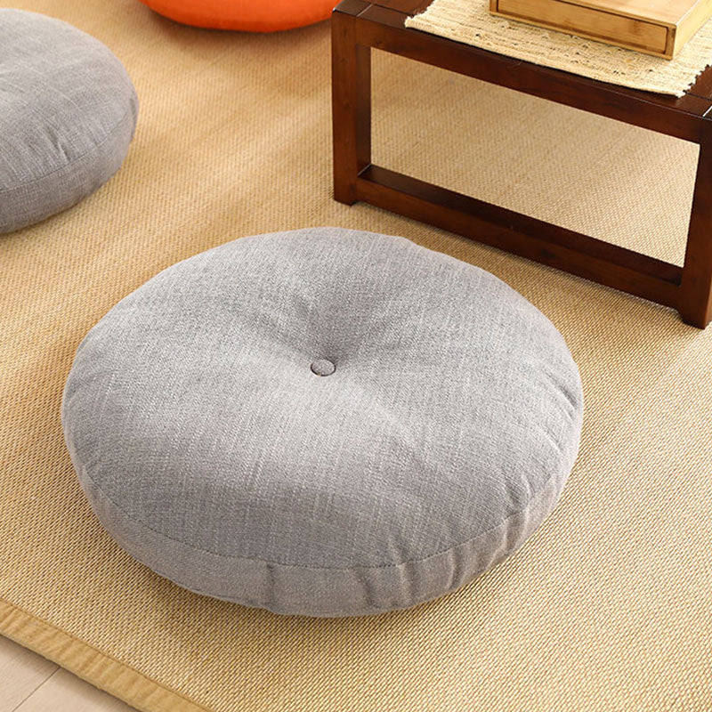 Nimara Ritual Lotus Simple Pattern Linen Meditation Seat Cushion Home Living Room Decoration