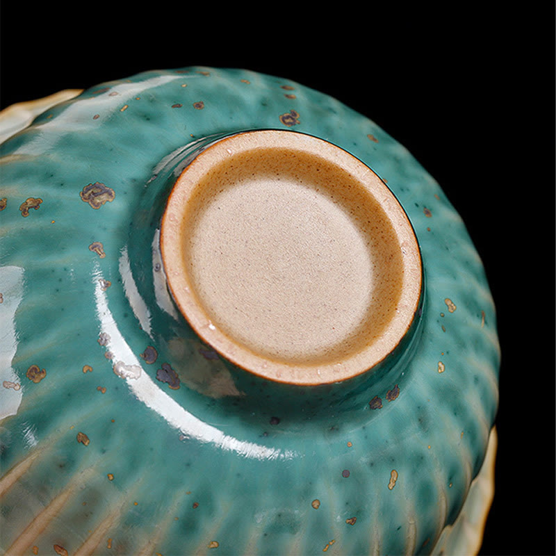 Nimara Ritual Retro Glaze Kiln Change Ceramic Gaiwan Sancai Teacup Kung Fu Tea Cup And Saucer With Lid