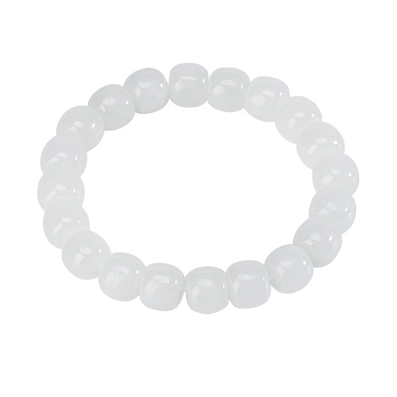Nimara Ritual Hetian White Jade Happiness Blessing Bracelet