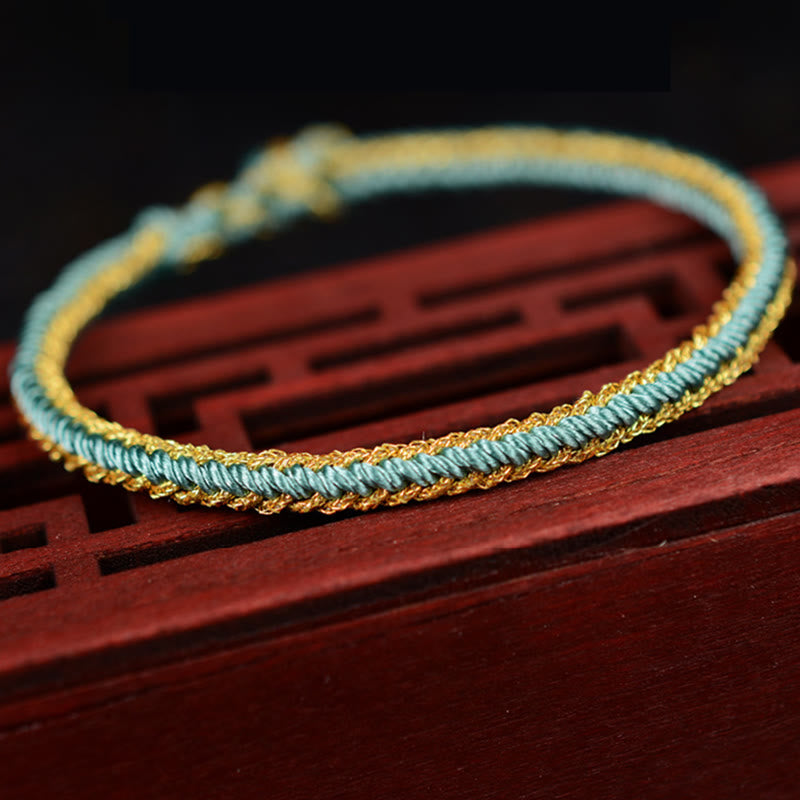 Nimara Ritual Two-Color Rope Handcrafted Eight Thread Peace Knot Bracelet