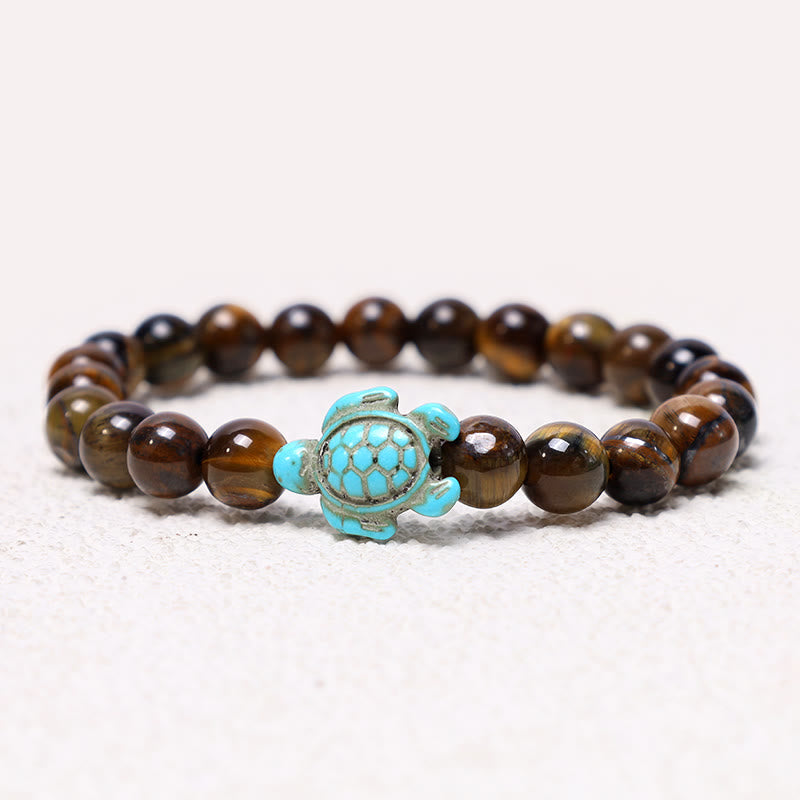 Nimara Ritual Natural Stone Sea Turtle Turquoise Blessing Bracelet