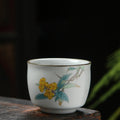 Nimara Ritual Loquat Lychee Snow Scenery Landscape Grape Apple Ceramic Teacup Kung Fu Tea Cup