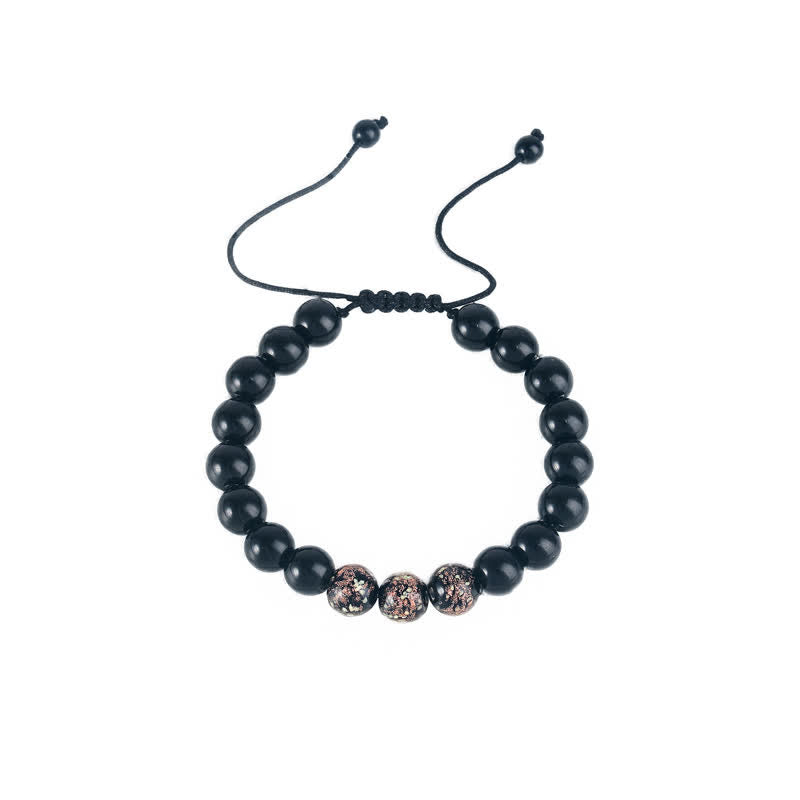 Nimara Ritual Black Obsidian Luminous Glowstone Strength Bracelet