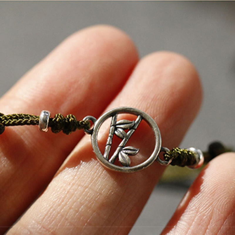 Nimara Ritual 925 Sterling Silver Bamboo Luck String Bracelet