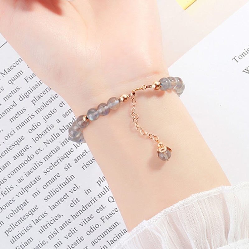 Nimara Ritual Moonstone Strawberry Quartz PiXiu Healing Bracelet