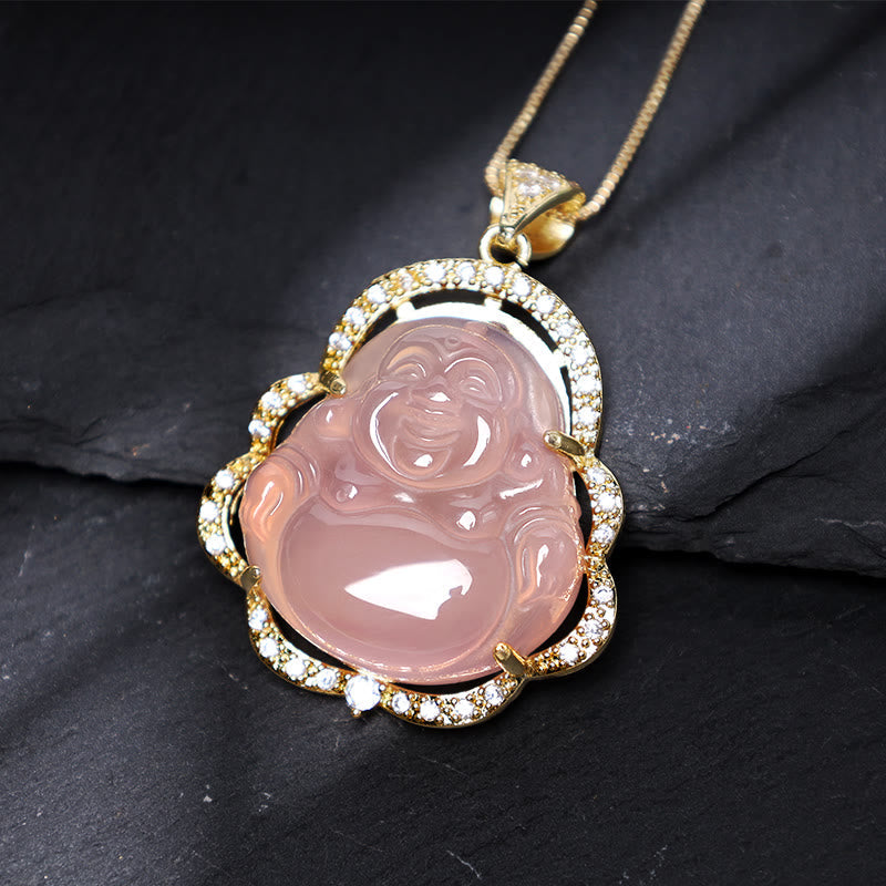 Nimara Ritual Good Luck Laughing Buddha Necklace