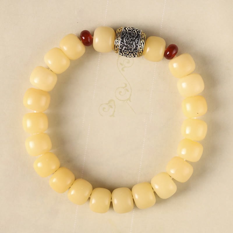 Nimara Ritual Bodhi Seed Auspicious Cloud Fu Character Bead Peace Bracelet