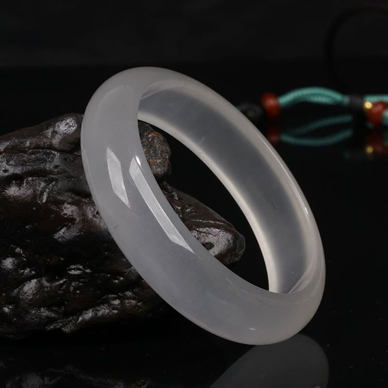 Nimara Ritual Natural Translucent Golden Silk Jade Wealth Luck Bracelet Bangle