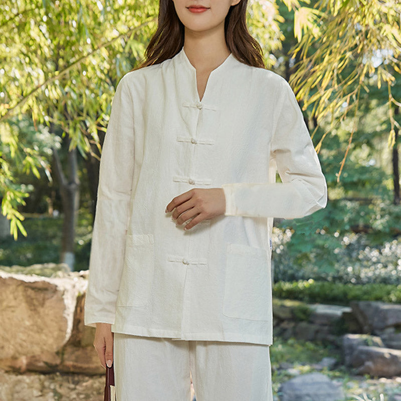 Nimara Ritual Spiritual Zen Practice Yoga Meditation Prayer Uniform Cotton Linen Clothing Women's Set