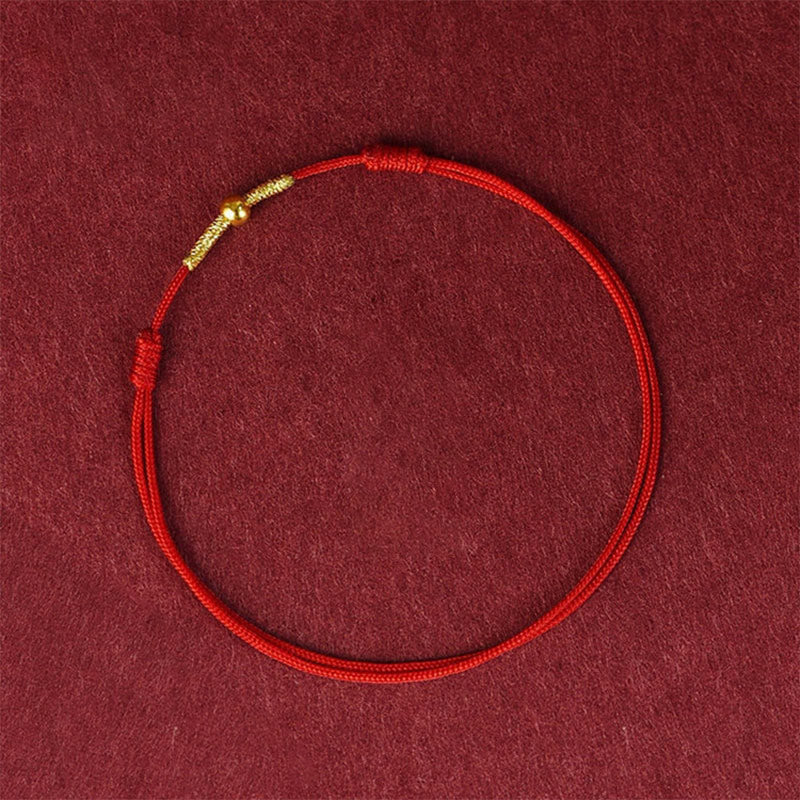 Provide Support Golden Bead Protection Braided Rope Bracelet Anklet