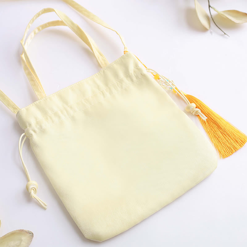 Nimara Ritual Lotus Peony Epiphyllum Phoenix Suzhou Embroidery Cotton Linen Tote Crossbody Bag Shoulder Bag Handbag