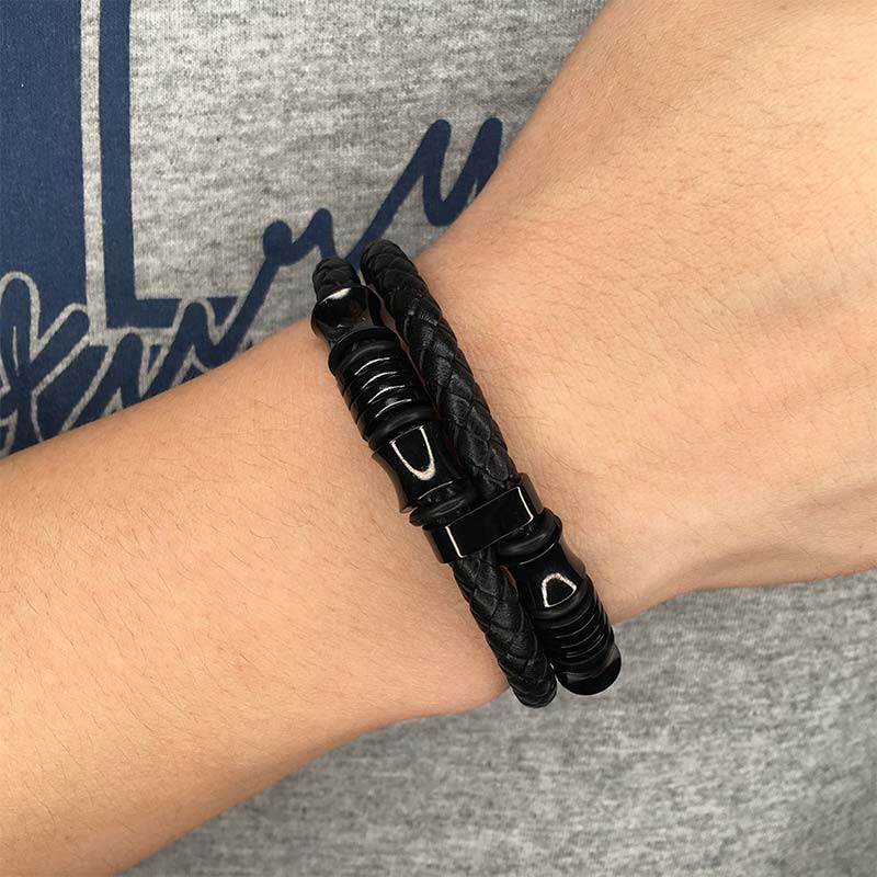 Nimara Ritual Layered Leather Weave Fortune Bracelet