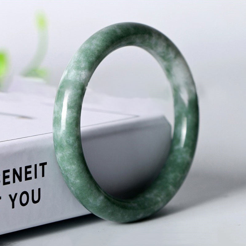 Nimara Ritual Natural Jade Luck Abundance Bangle Bracelet