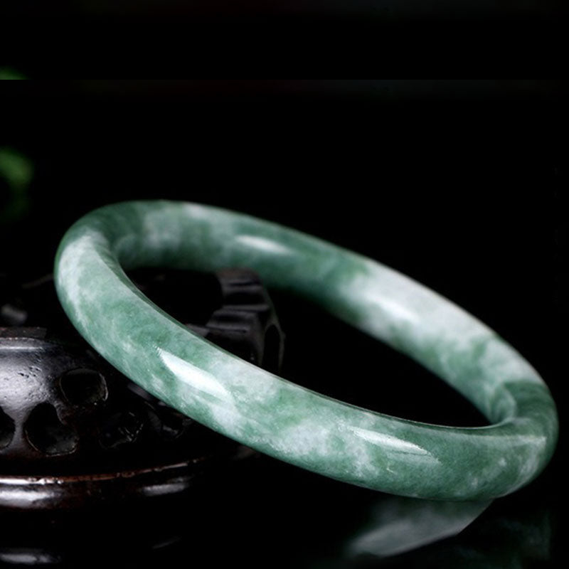 Nimara Ritual Natural Jade Luck Abundance Bangle Bracelet